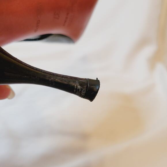 Miu Miu black patent leather open toe slingback heels size 6.5 - Picture 6 of 9